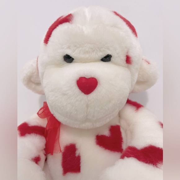 Plush Monkey - Heart Print - Picture 1 of 8